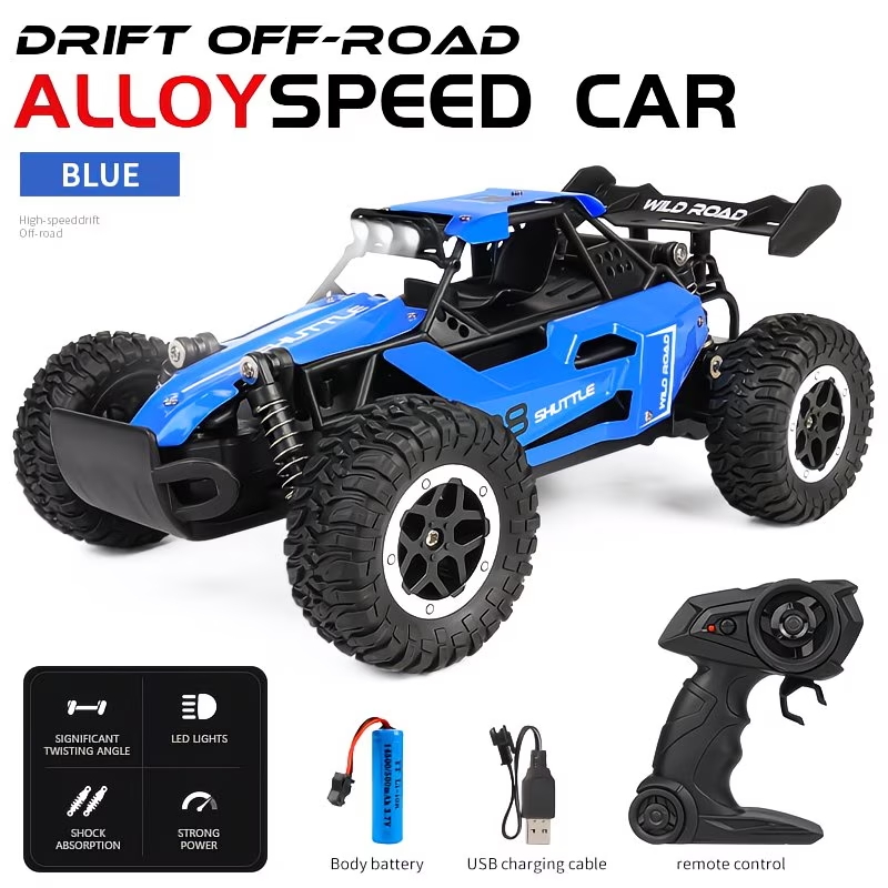 Drone Lidi Rc - ZNLYRION 1:16合金製RCオフロードカー 2.4Gワイヤレスリモコン高速バギー LEDライト付き ショックアブソーバー搭載 子供用おもちゃ