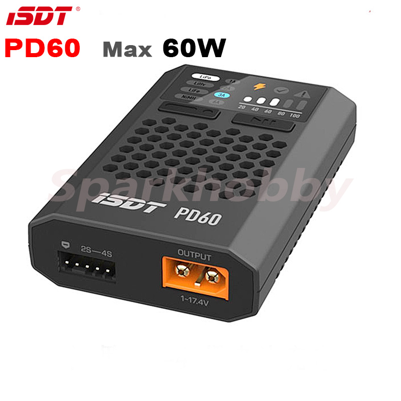 Drone Smart Rc - Isdt PD60S 60ワット6Aクイックスマート充電器リポlihv寿命ニッケル水素/cdバッテリーバランスタイプc入力XT30コネクタrcレーシングドローン