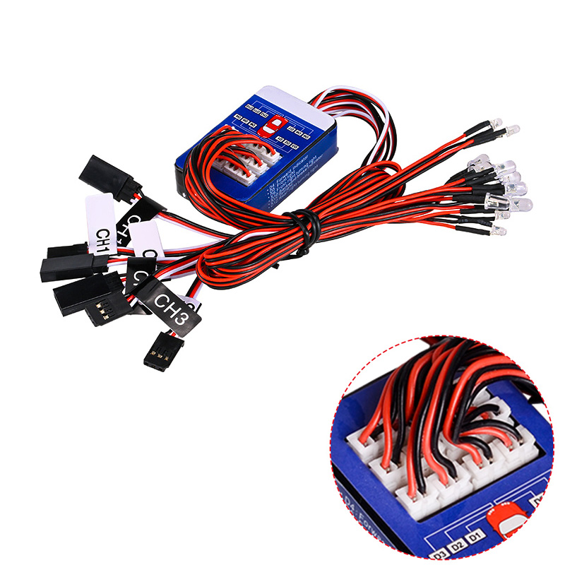 Drone Lidi Rc - RC 12 LED照明システムキット スマートシミュレーションライト 1/10ドリフトオンロードRCカー ヨコモ