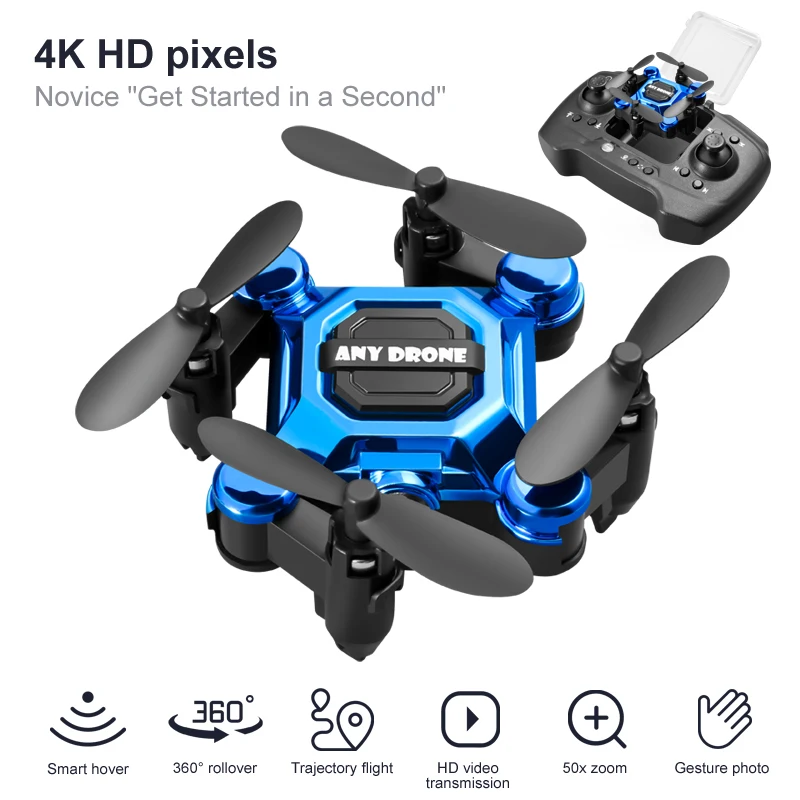 Drone Smart Rc - 4K カメラ HD RC ドローン折りたたみリモコンミニクアッドコプタースマートサスペンション 360