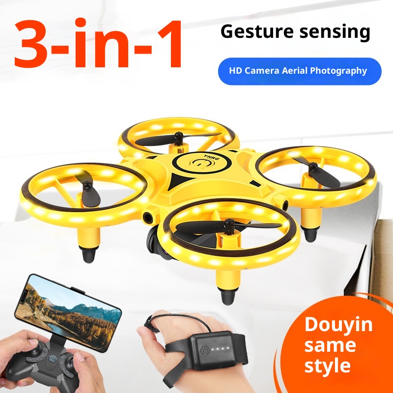 電動ジェスチャー制御ドローンおもちゃ、ライト付きスマートRC - Drone Smart Rc のレビューと価格