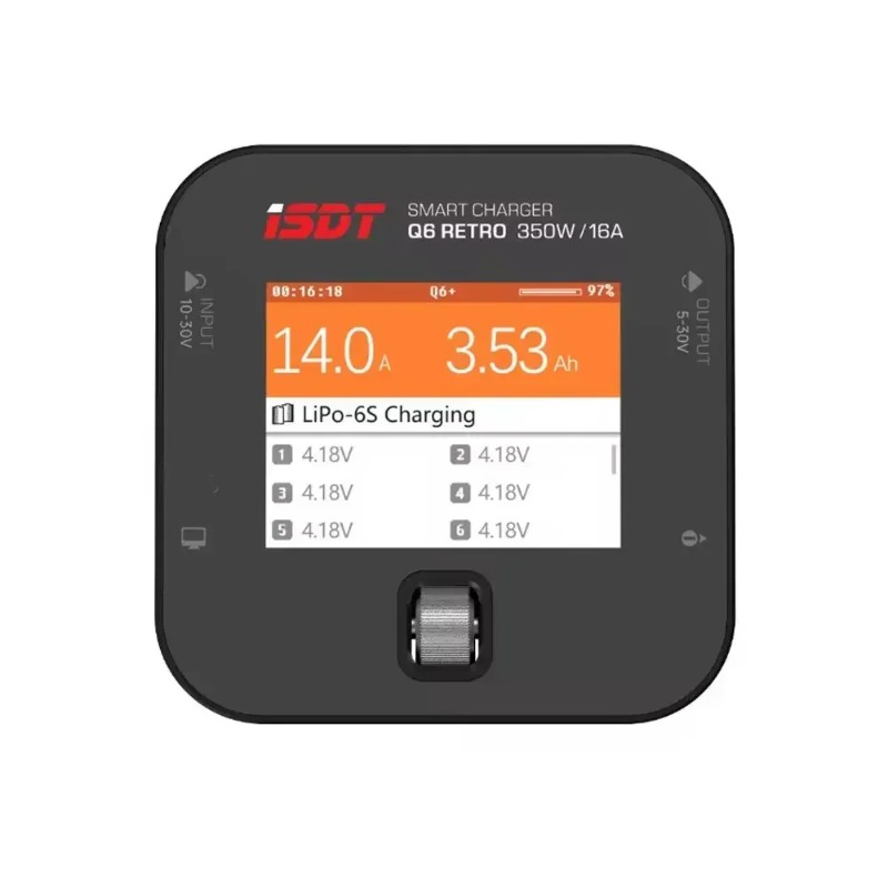 ISDT Q6 レトロ DC 充電器/放電器 350W 16 - Drone Smart Rc のレビューと価格